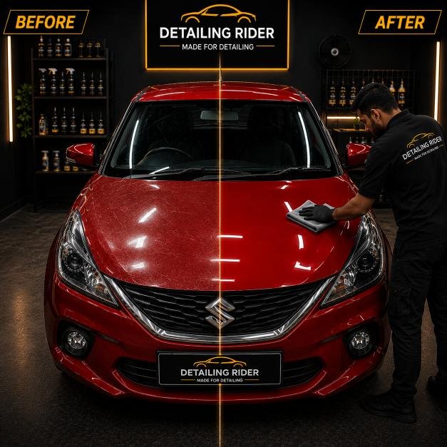 Glossy PPF Sedan Before After