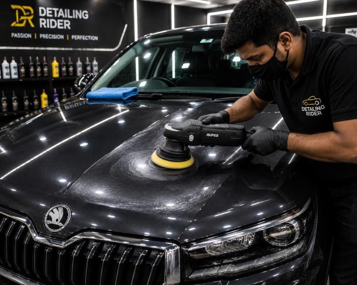 Machine Polishing in Progress